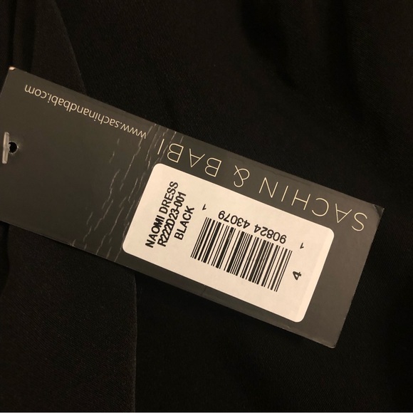 NWT Sachin & Babi Naomi Dress, Black Size 4 - Picture 5 of 6